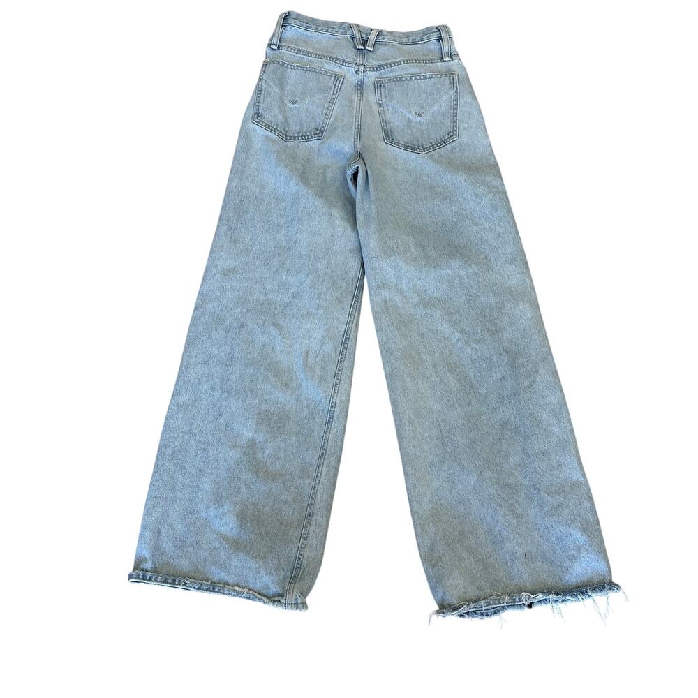 Hudson James MSI Wide Leg Jeans Denim SIZE 27 Light Wash Zipper High Rise $265 - Picture 8 of 12